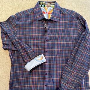 Robert Graham XL multi colored embroidered men’s button down shirt